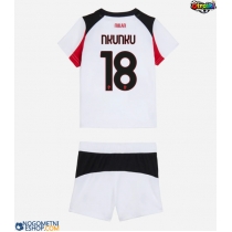 Otroški Nogometni dresi AC Milan Christopher Nkunku #18 Gostujoči 2025-26 Kratek Rokav (+ Kratke hlače)